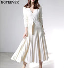 Women's Overlap Sweater Dress - blackbeads
