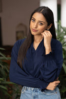 Women's Long sleeve t shirt chiffon Blouses - Blackbeads