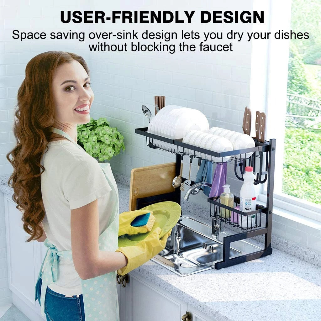 Stainless Steel Over The Sink Dish Drying Rack – TRENDIA