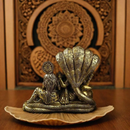 Artfully Designed Vishnu Lakshmi on Ananta-Sajya Brass Murti - 5.5 - Trendia