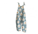 Women’s Floral Printed Boho Jumpsuit - Black beads