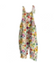 Women’s Floral Printed Boho Jumpsuit - Black beads