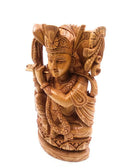 12". KRISHNA SITTING FINE CARVING SPECIAL
