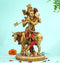 10" KRISHNA STANDING WITH COW COPPER PAINTING