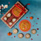 6" LAXMI CHARAN WITH 4 WOOD TEA LIGHT HOLDERS IN PREMIUM GIFT BOX