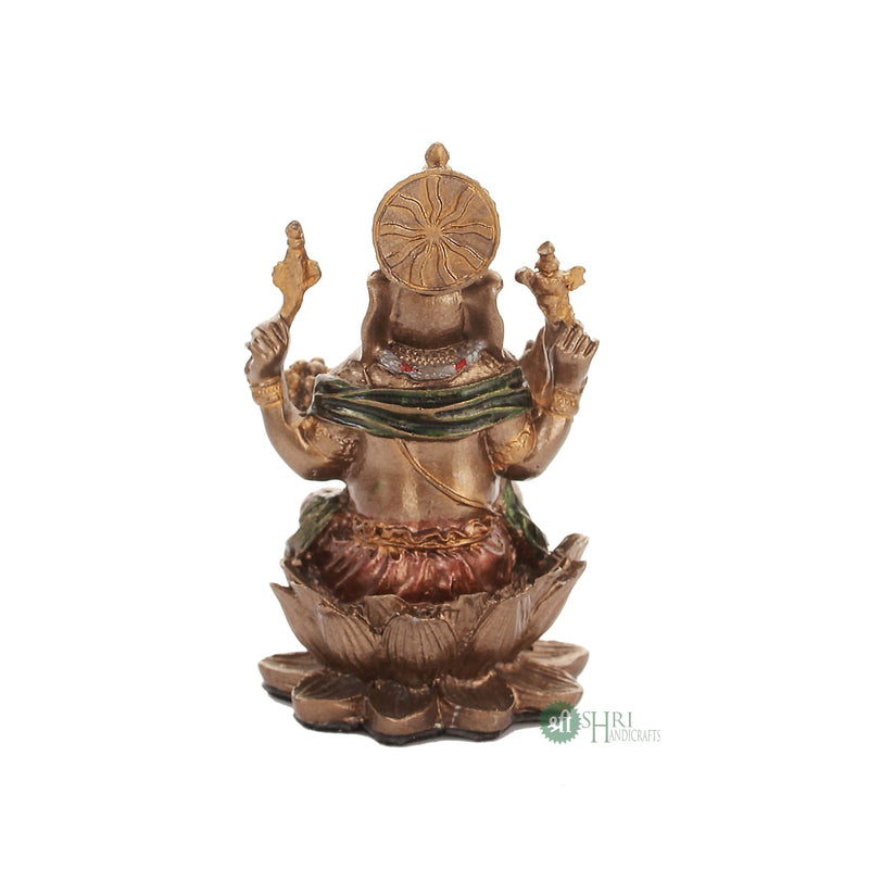 3" GANESH COPPER PAINTING