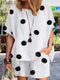 Women's Polka Dot Co-Ord set - black beads