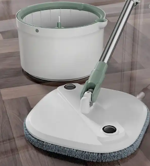 Washing Wet Dry microfiber round mop with bucket