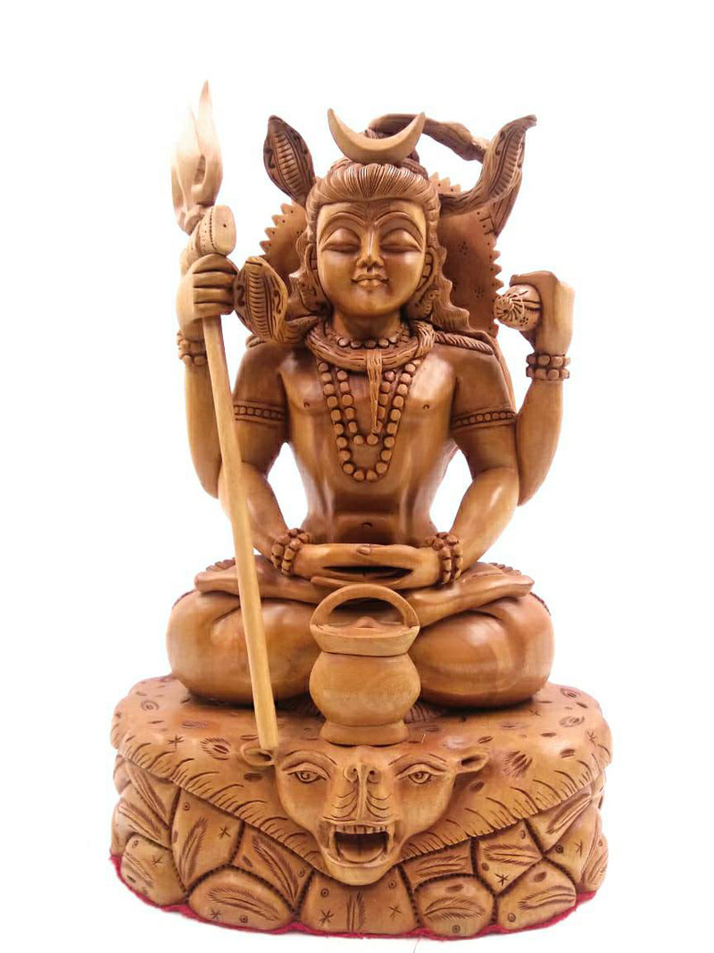 10" SHIVA SITTING FINE CARVING SPECIAL